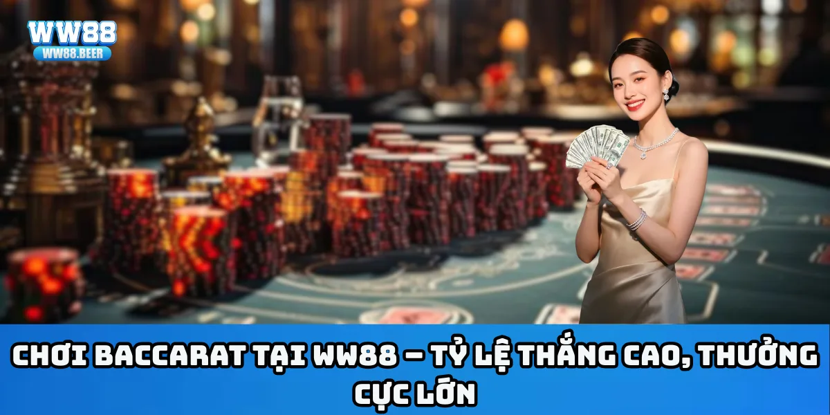 Chơi baccarat tại WW88 – Tỷ lệ thắng cao, thưởng cực lớn