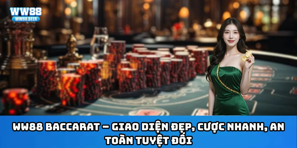 WW88 Baccarat – Giao diện đẹp, cược nhanh, an toàn tuyệt đối