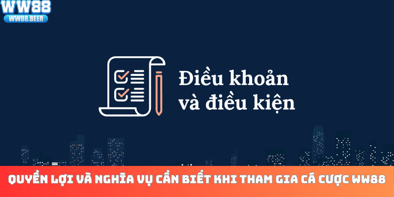 Quyền lợi và nghĩa vụ cần biết khi tham gia cá cược WW88